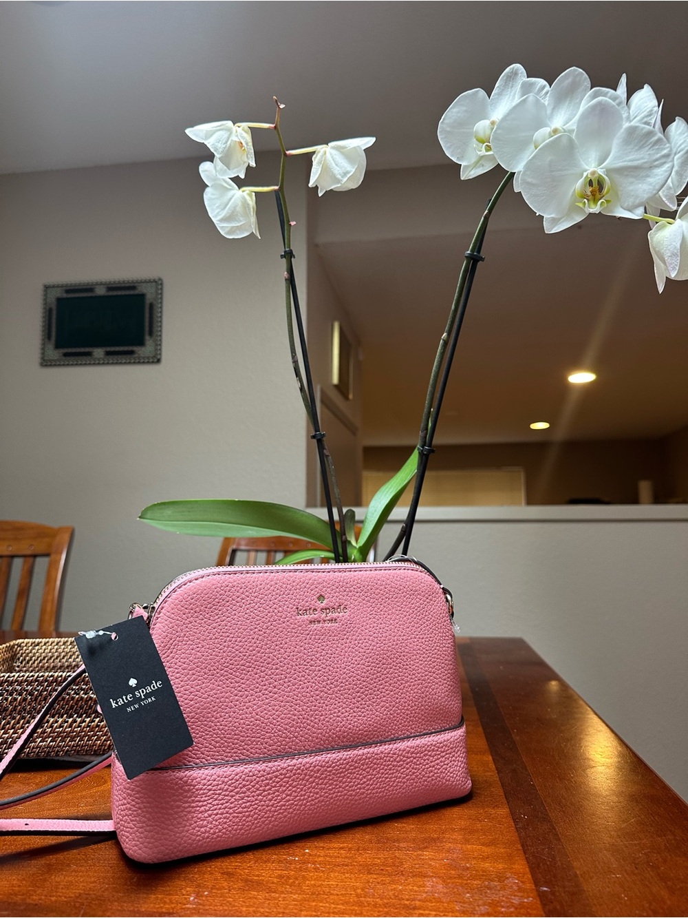 Kate Spade Pink Pebbled Leather Dome Crossbody